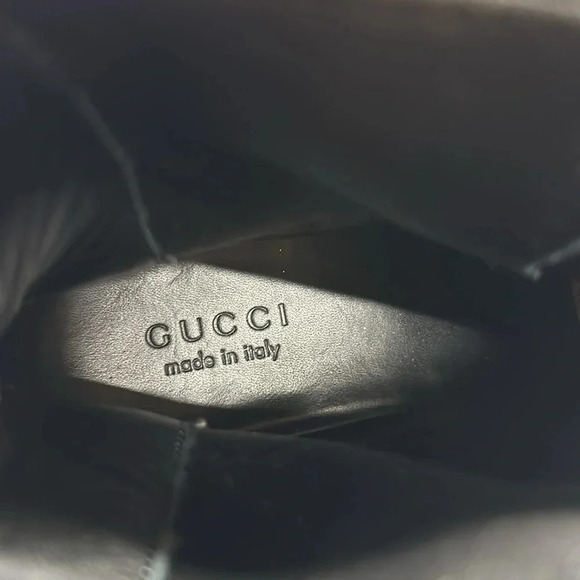 Gucci Leather Chelsea Ankle Boots Pull On Casual Shoes Gray Men's 11.5 247492 - Picture 10 of 14